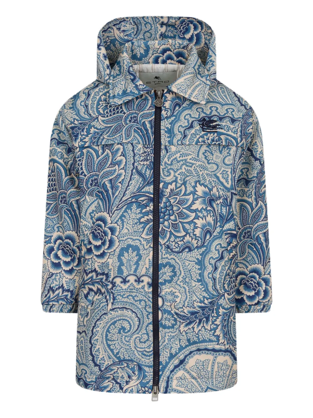 ETRO KIDS paisley-print hooded jacket - ブルー ETRO KIDS paisley-print hooded jacket - ブルー