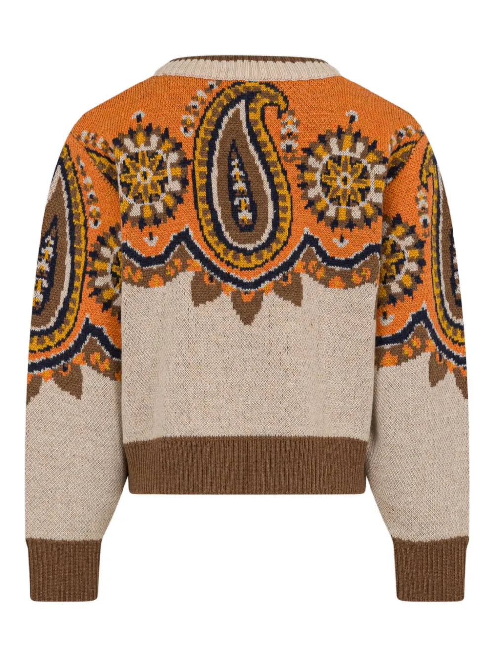 ETRO KIDS Wollen trui met paisley-print Beige