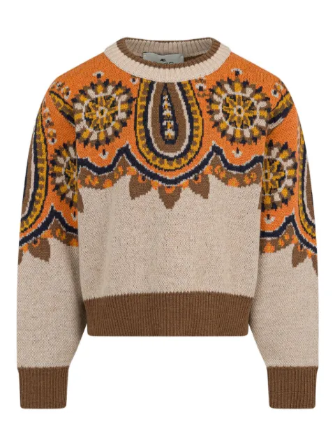 ETRO KIDS paisley-pattern wool sweater
