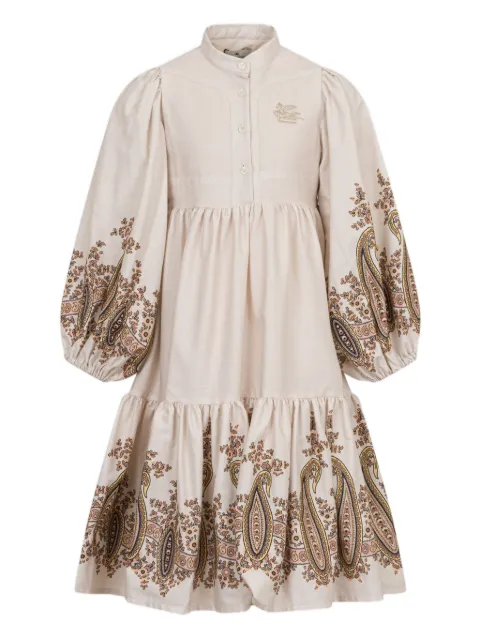 ETRO KIDS paisley-print tiered dress