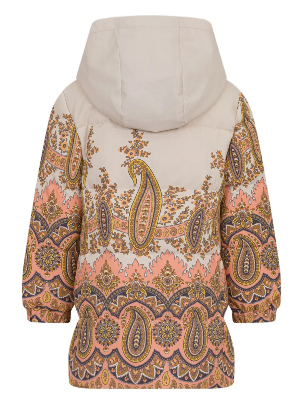 ETRO KIDS Jas met paisley-print en capuchon Beige