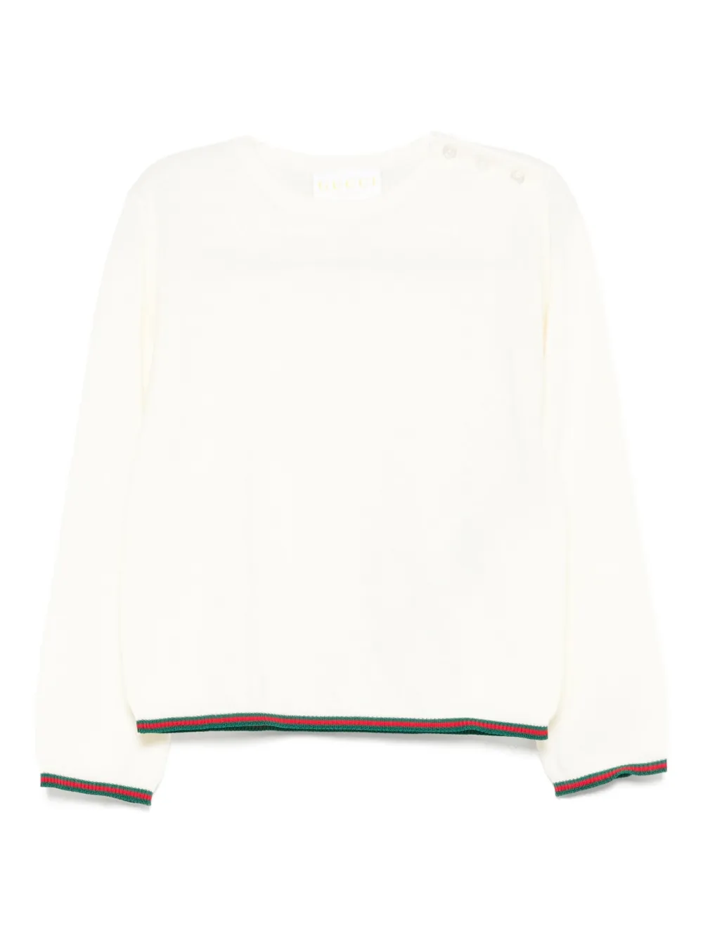 Gucci Kids Trui met contrasterende afwerking Wit