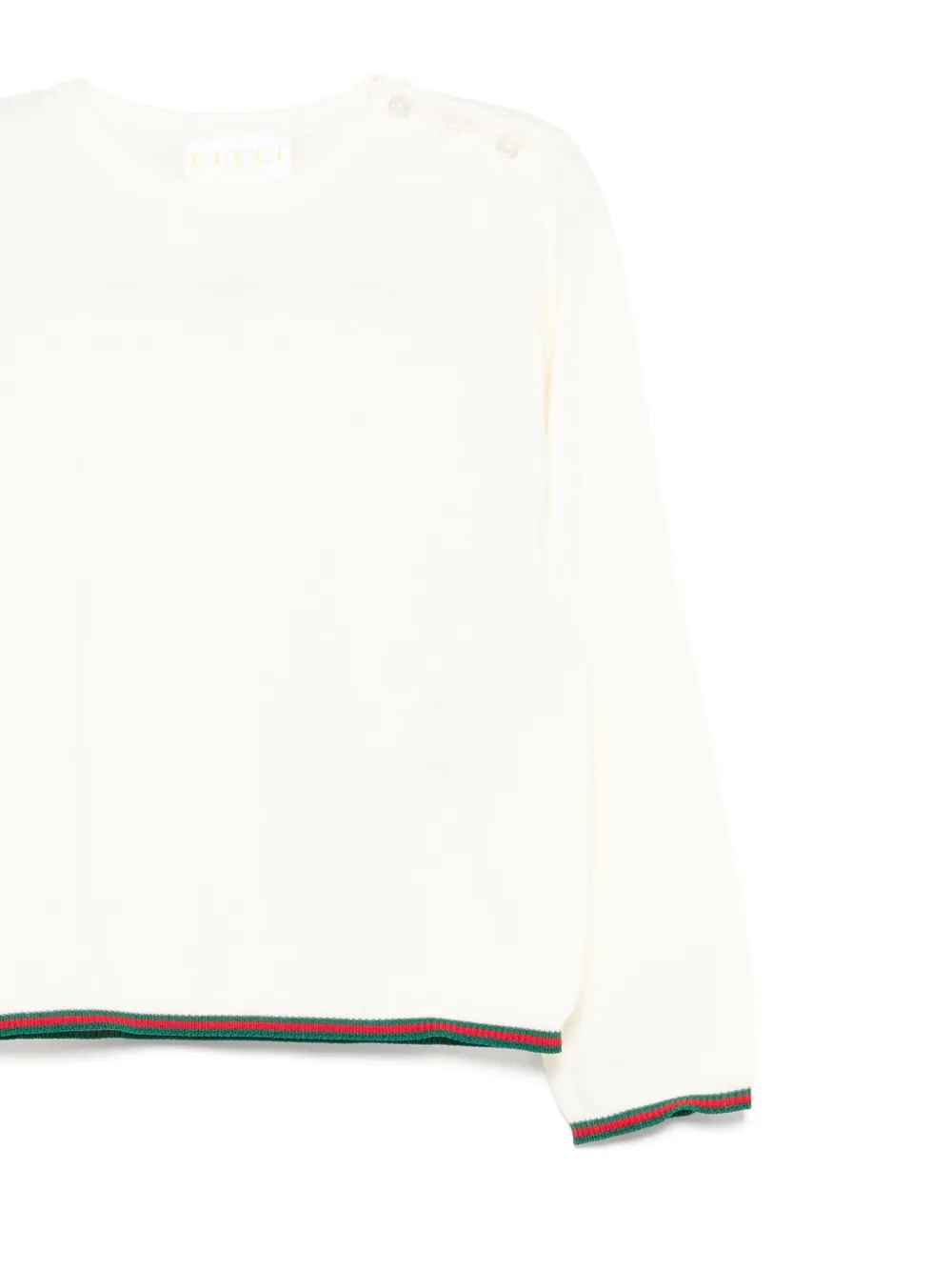 Gucci Kids Trui met contrasterende afwerking Wit