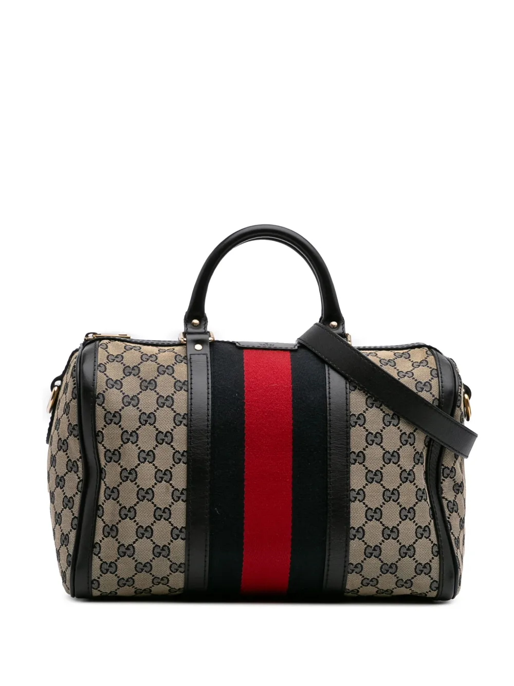 Gucci Pre-Owned 2016-2025 GG Canvas Web Joy Boston Bag satchel - ブラウン Gucci Pre-Owned 2016-2025 GG Canvas Web Joy Boston Bag satchel - ブラウン