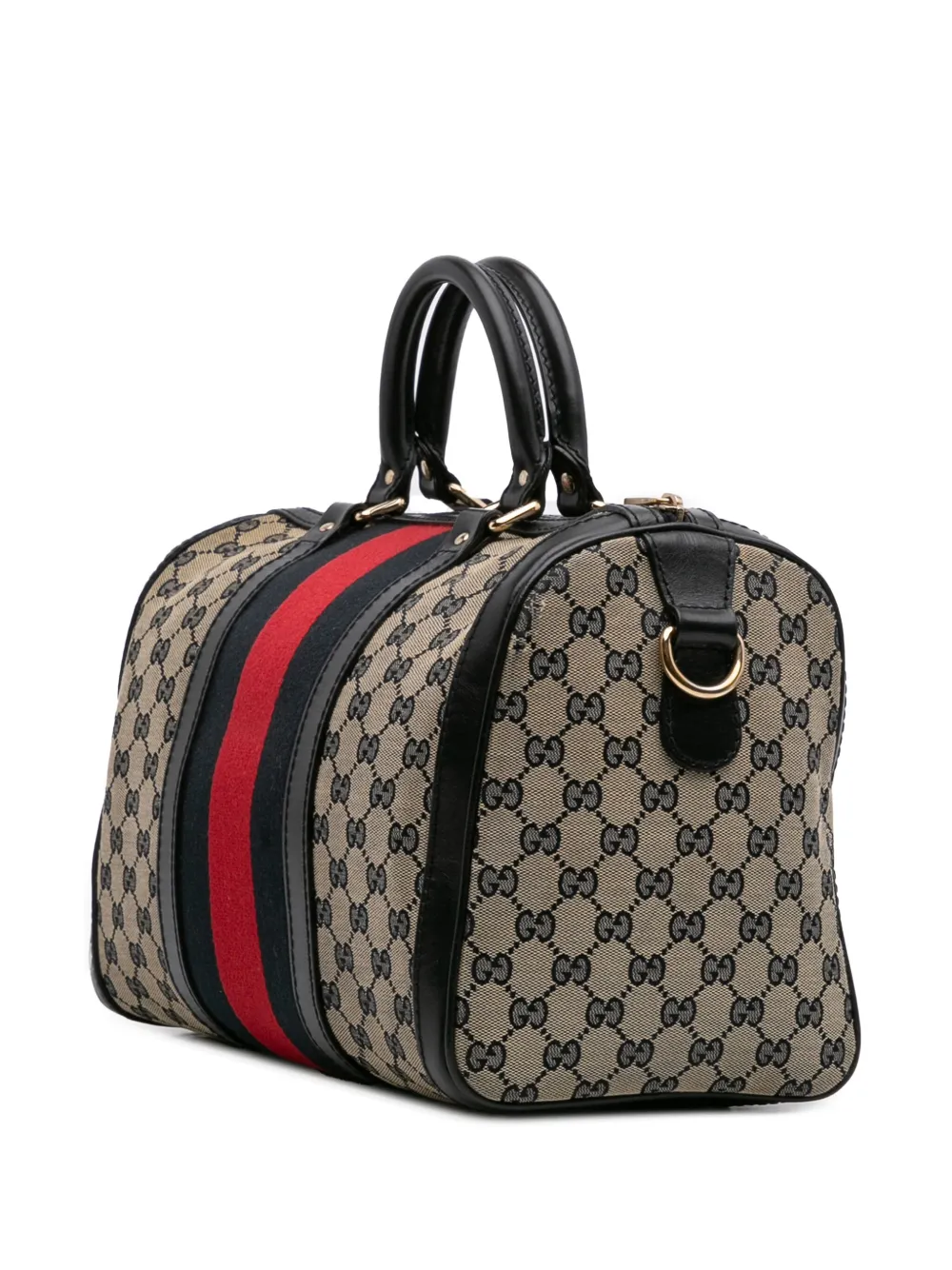 Pre-owned Gucci 2016-2025 Gg Canvas Web Joy Boston Bag Satchel