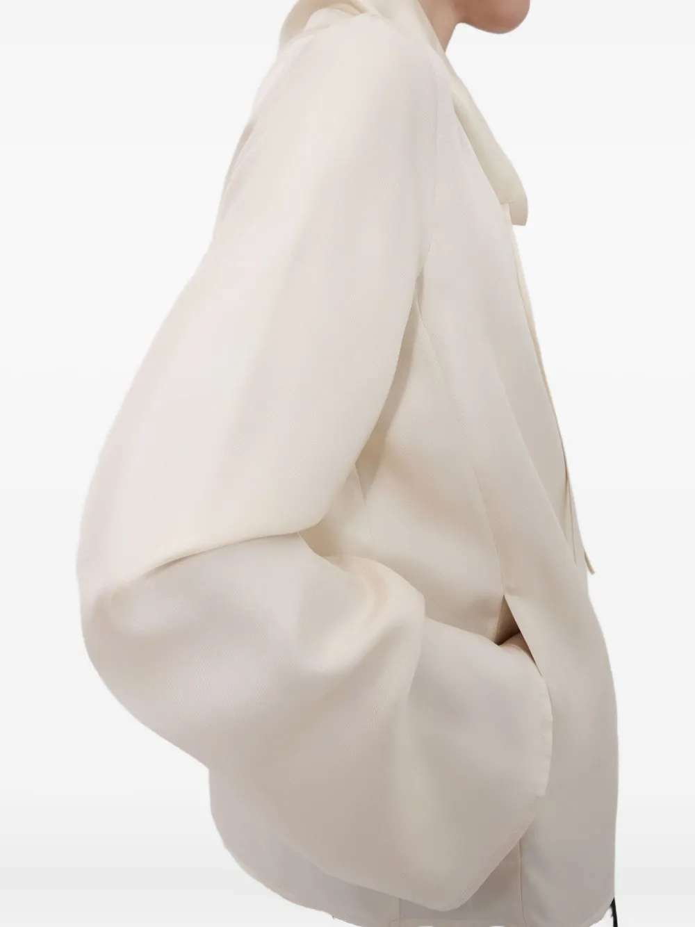 LouLou de Saison Cyna top met trekkoord bij de hals Beige