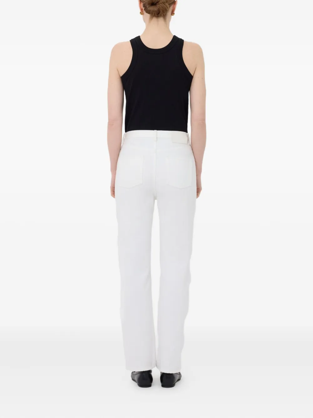 Loulou De Saison Jude Rigid Straight-leg Jeans In White