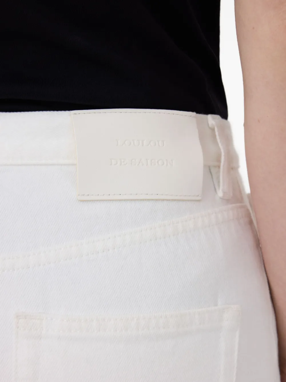 Loulou De Saison Jude Rigid Straight-leg Jeans In White