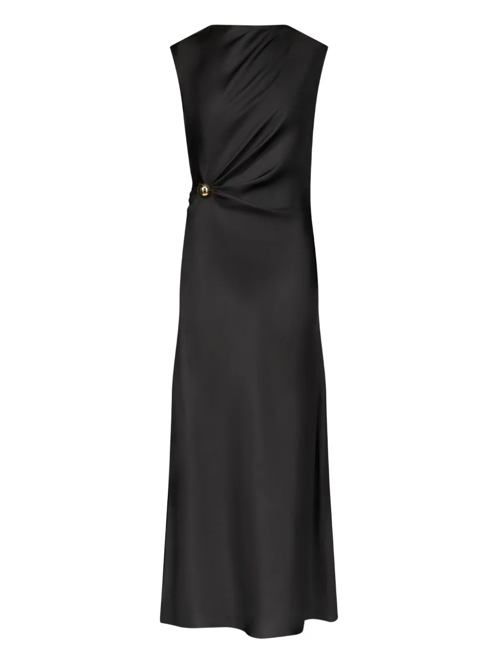 LouLou de Saison Roan metal-ornament silk dress | Black | Image 1