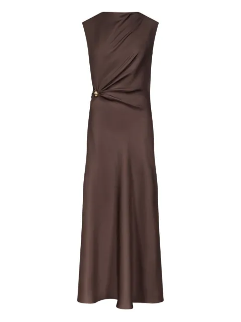 LouLou de Saison Roan draped metal-ornament midi dress