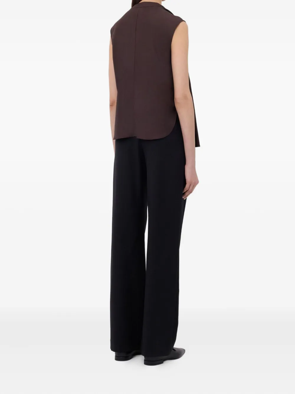 LouLou de Saison Blouse met gesmockte mouwen Bruin