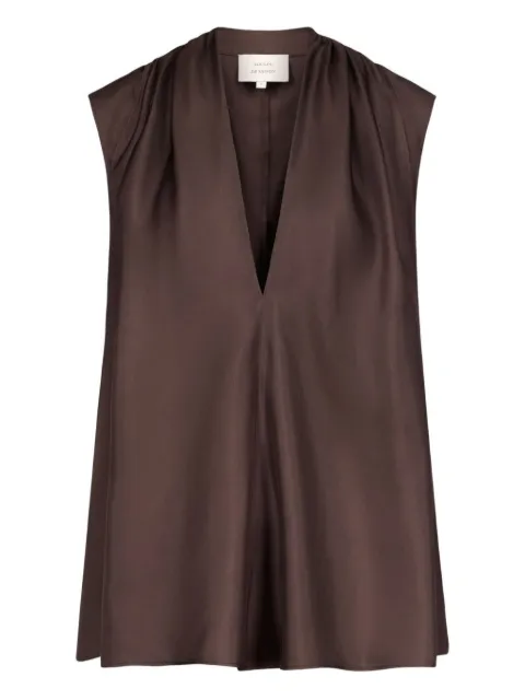 LouLou de Saison Sade gathered sleeveless blouse 