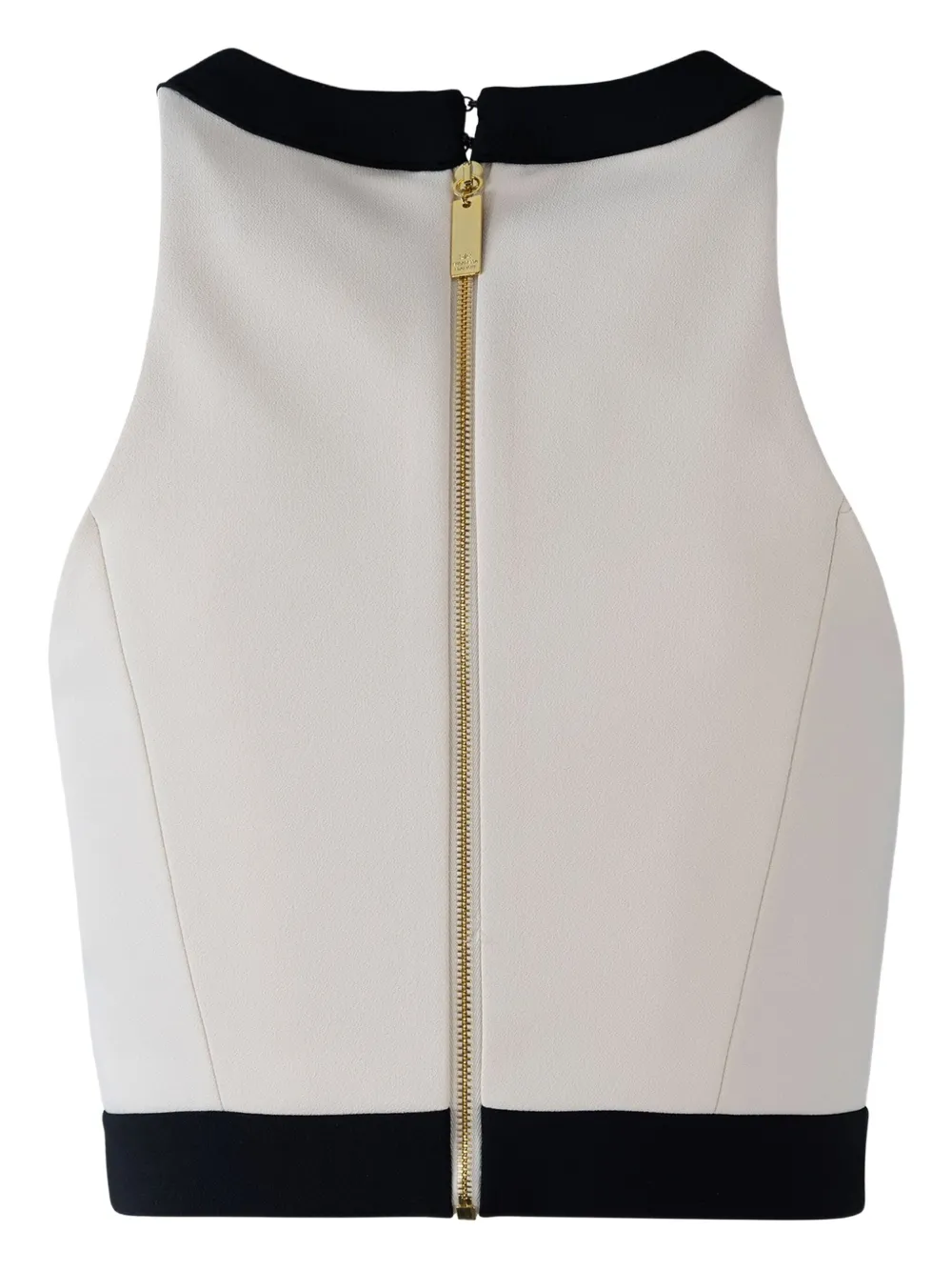 Elisabetta Franchi logo-detail sleeveless top Wit