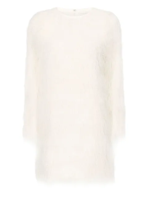 LouLou de Saison Tina fringe long-sleeve mini dress