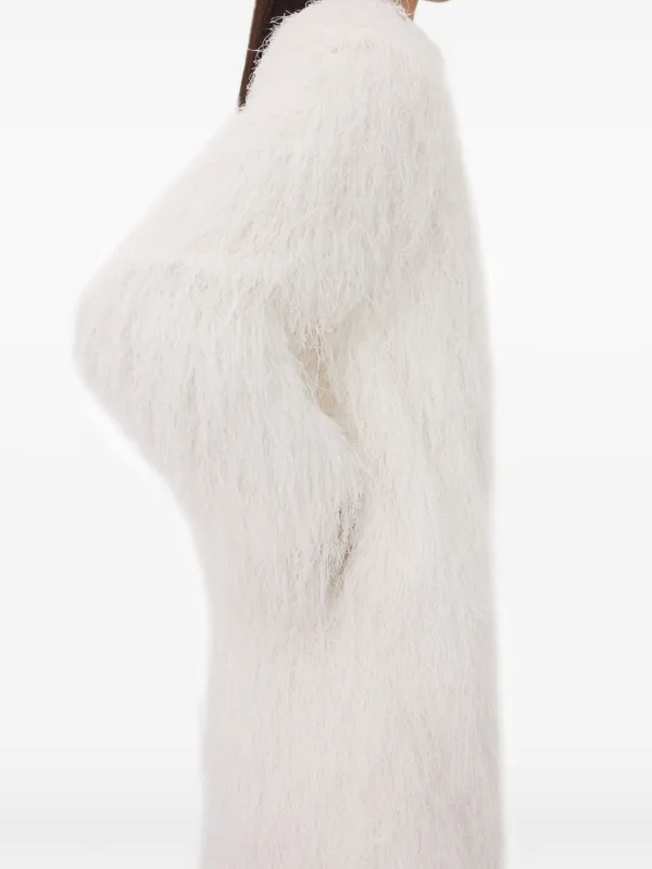 LouLou De Saison Tina Fringe long-sleeve Mini Dress | White | FARFETCH GE