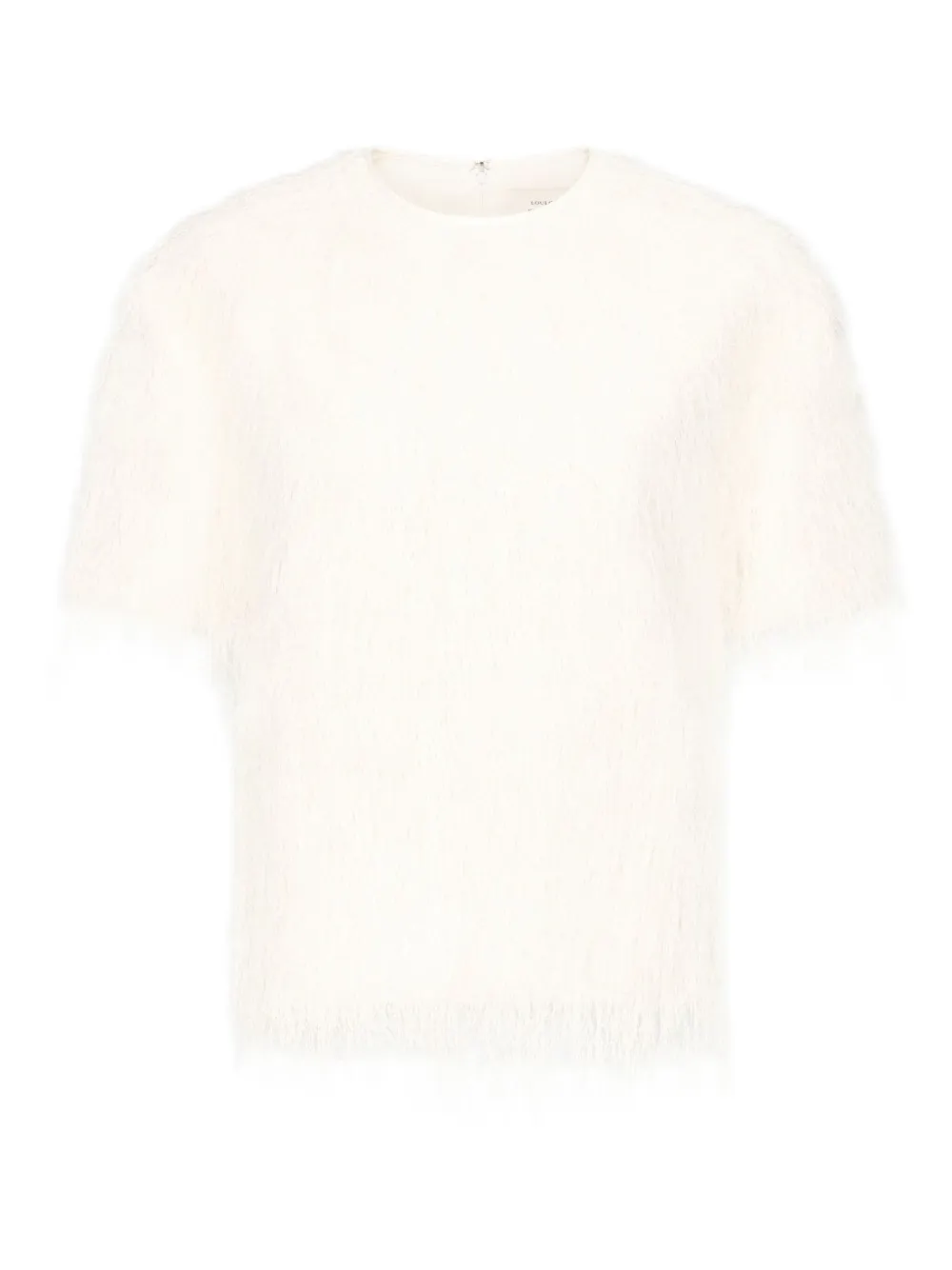 LouLou de Saison Zaro T-shirt met franje Wit
