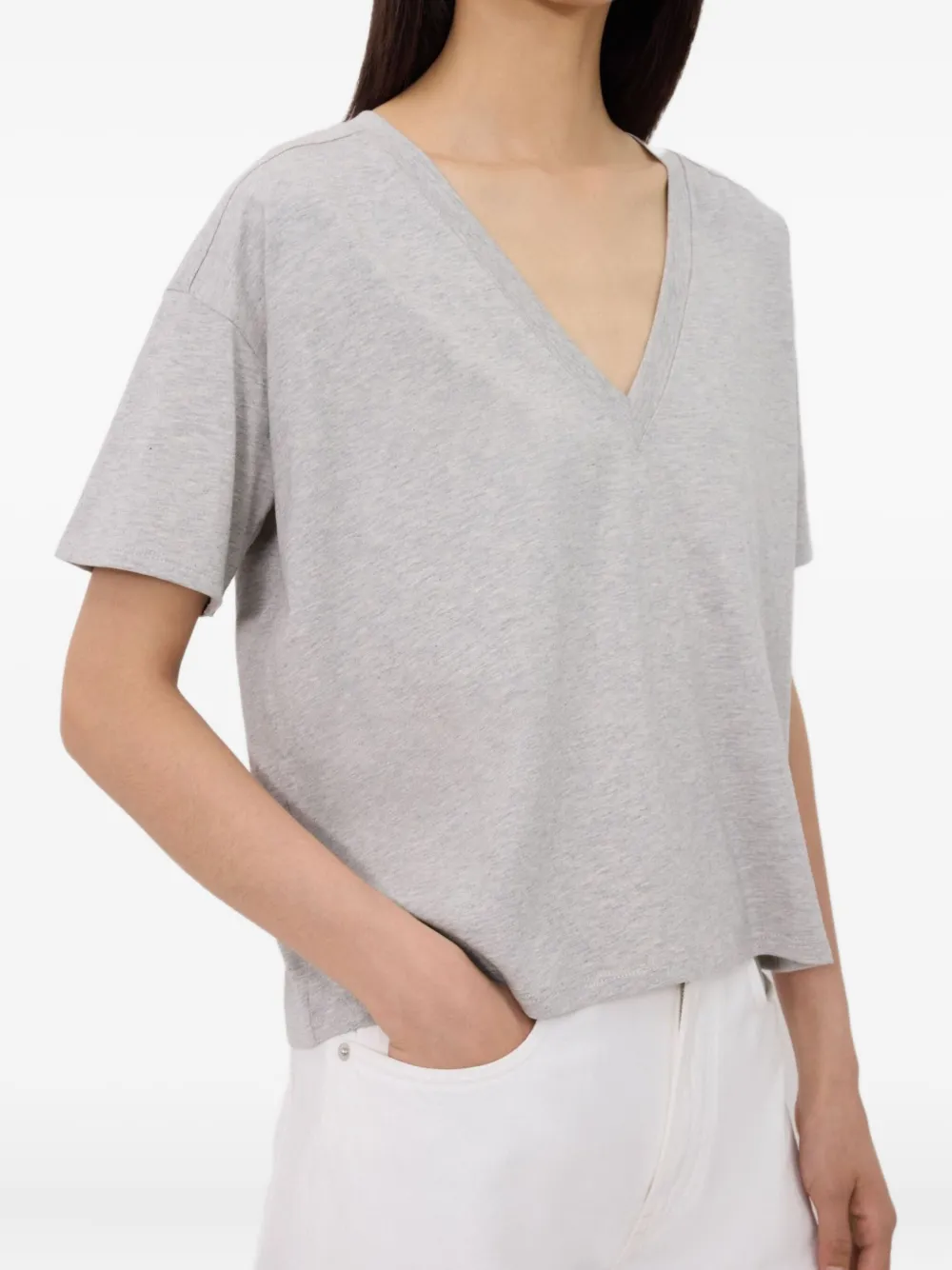 LouLou de Saison T-shirt met V-hals Grijs