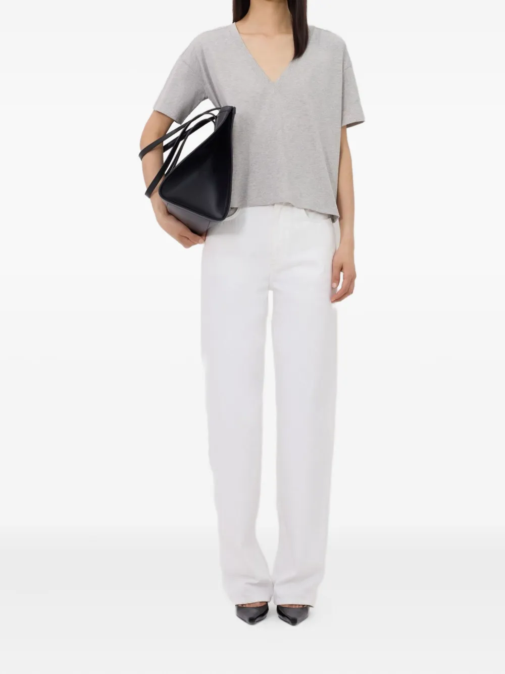 LouLou de Saison T-shirt met V-hals Grijs
