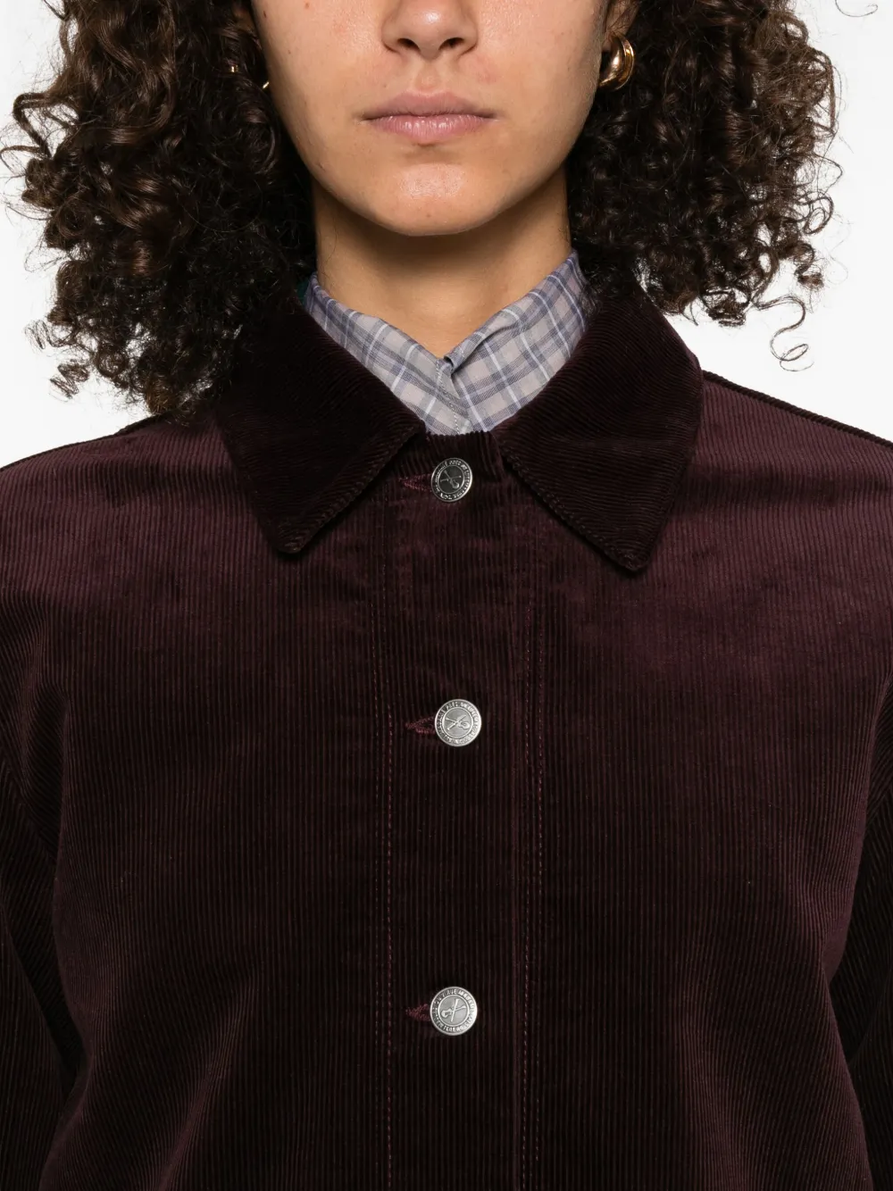 A.P.C. Ribfluwelen jack Rood