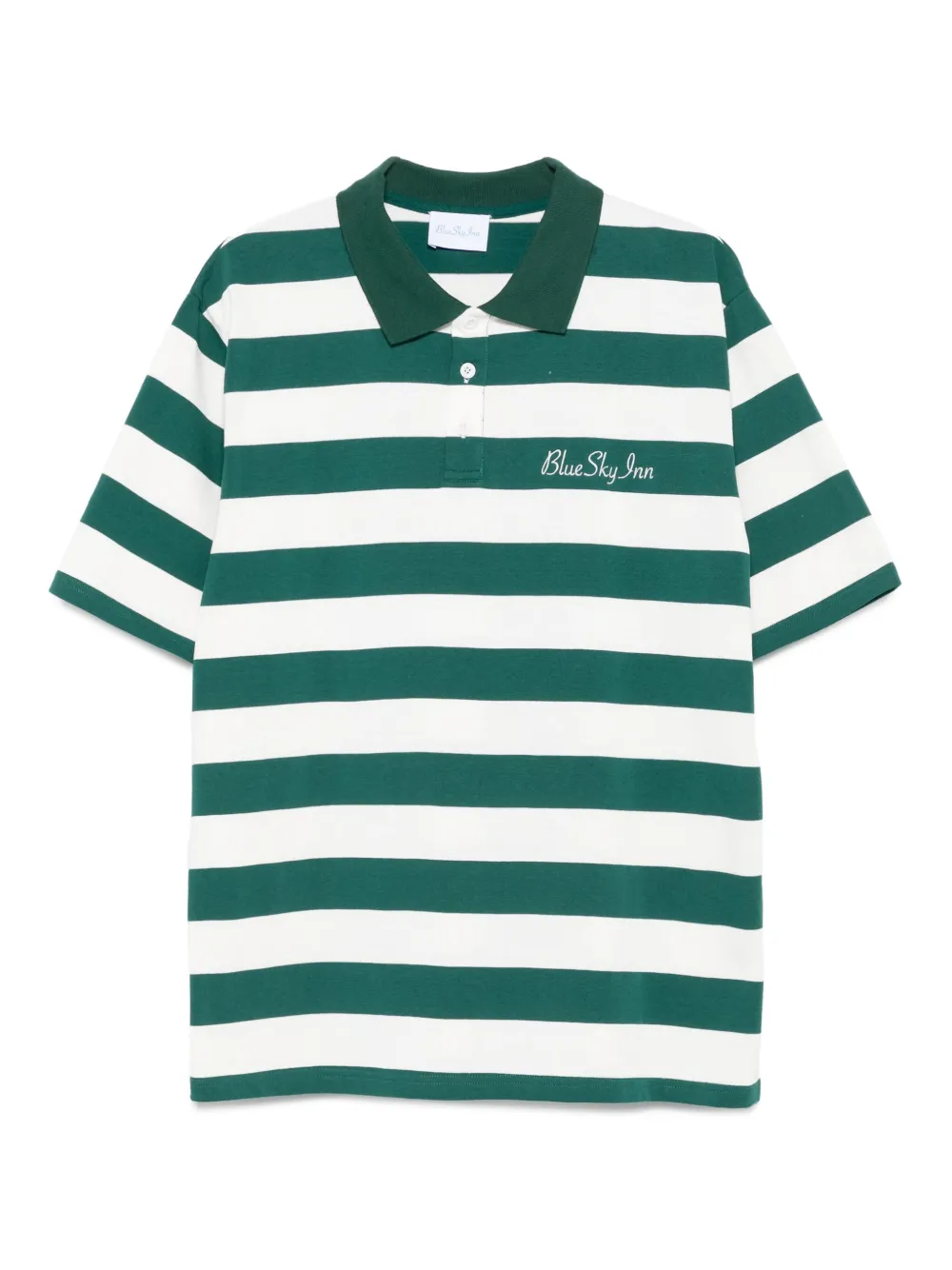 striped embroidered polo shirt