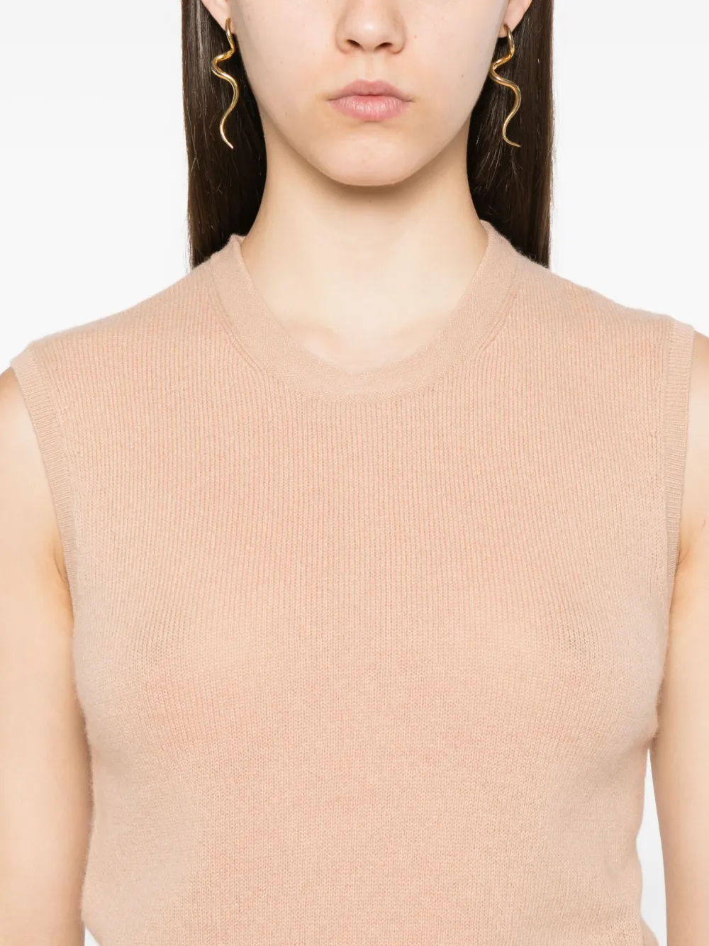 Forte Cropped vest Beige