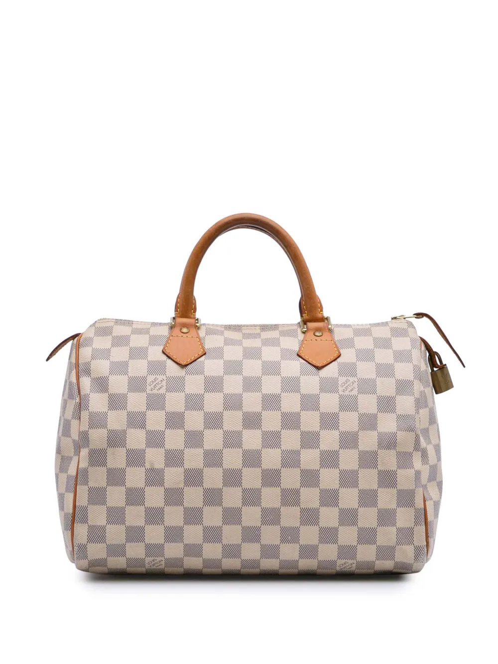 Louis Vuitton Pre-Owned 2013 ダミエ アズール スピーディ 30 ボストンバッグ - ホワイト Louis Vuitton Pre-Owned 2013 ダミエ アズール スピーディ 30 ボストンバッグ - ホワイト