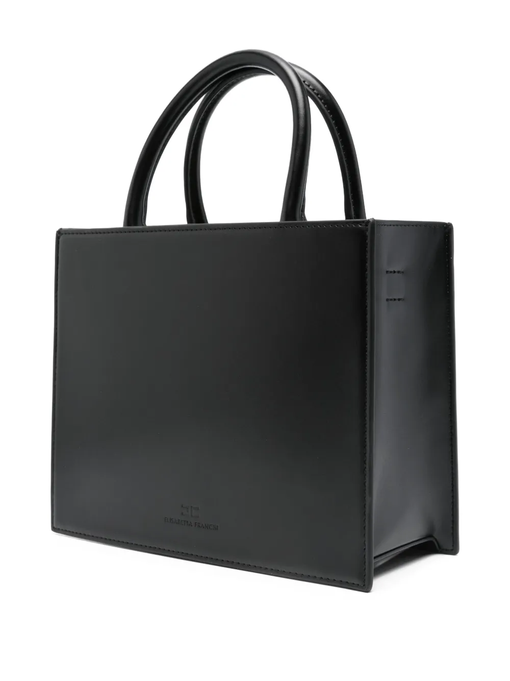 Elisabetta Franchi Shopper met logoplakkaat Zwart