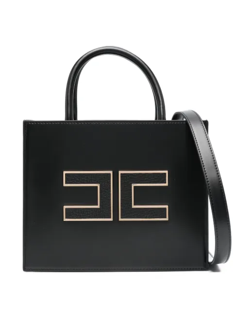 Elisabetta Franchi small logo-plaque tote bag