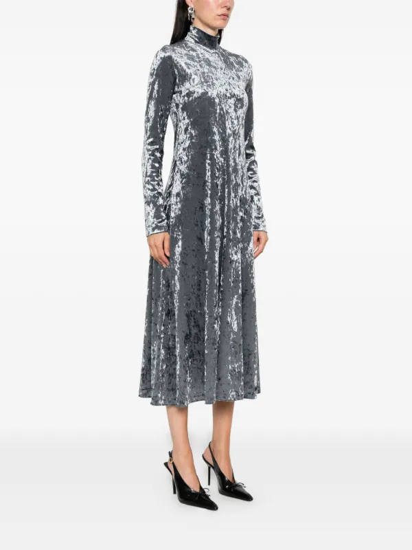 silver velvet dress long sleeve silver velvet dress Camille Grey Velvet Dress 4-parroquiadesanalbertomagno.com