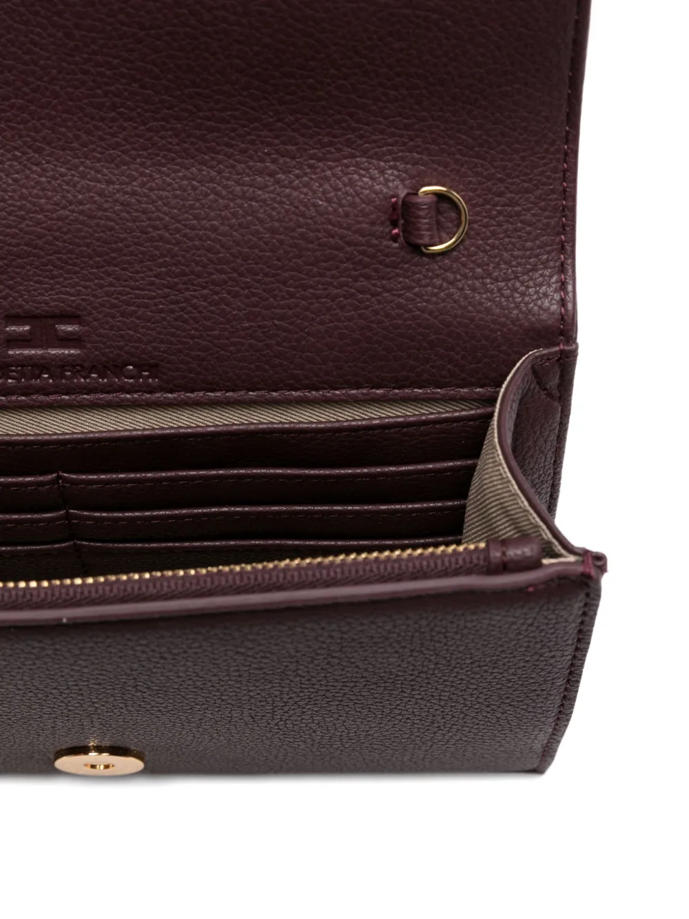Elisabetta Franchi Leren crossbodytas Rood