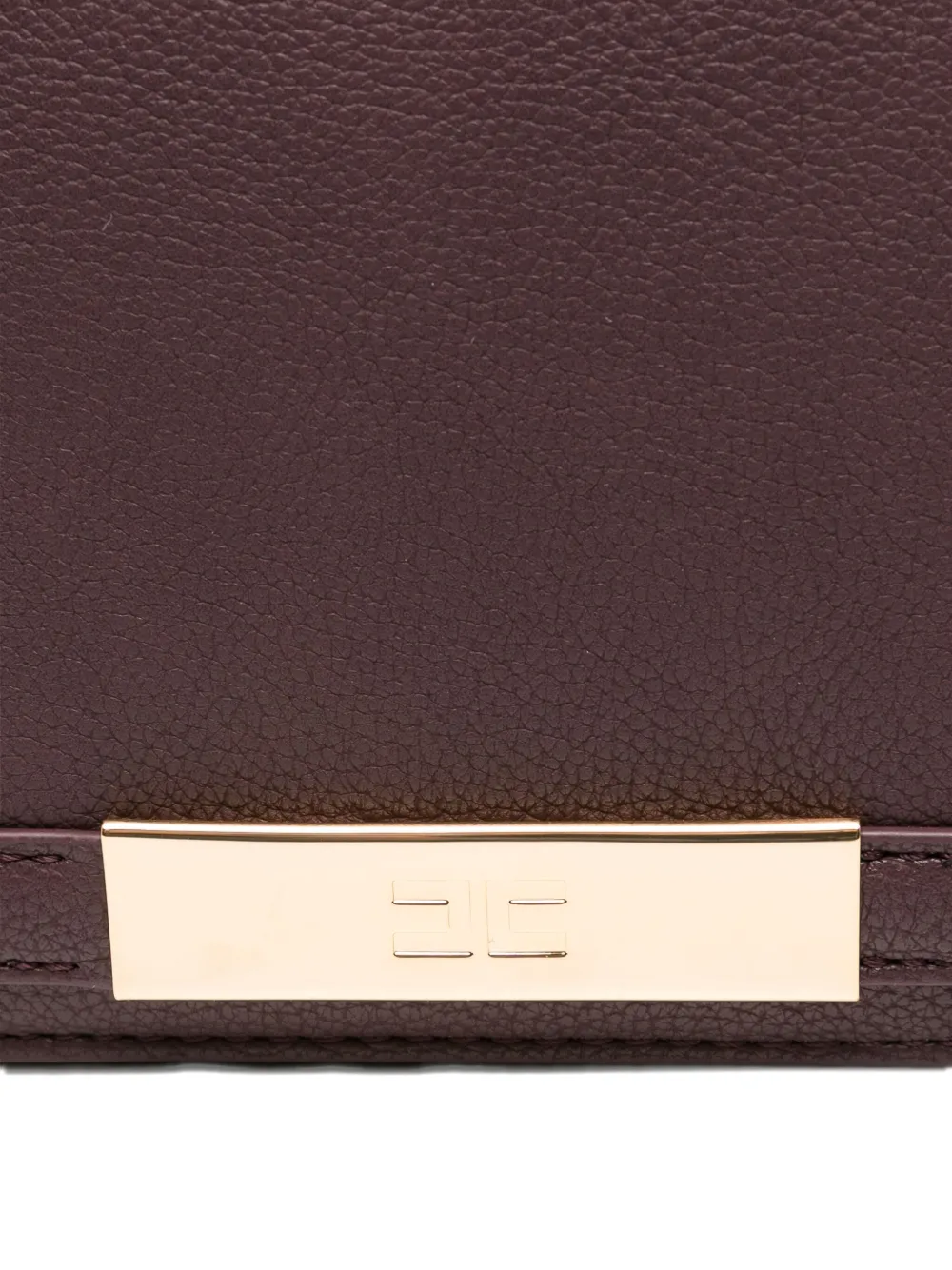 Elisabetta Franchi Leren crossbodytas Rood