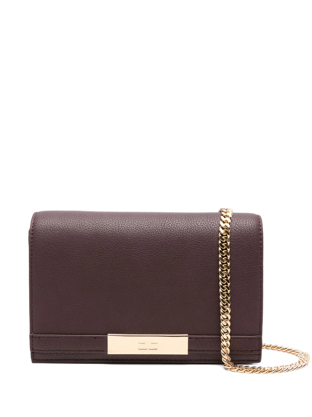 Elisabetta Franchi Leren crossbodytas Rood