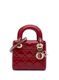 Christian Dior Pre-Owned 2018 Mini Patent Cannage Lady Dior satchel - Red