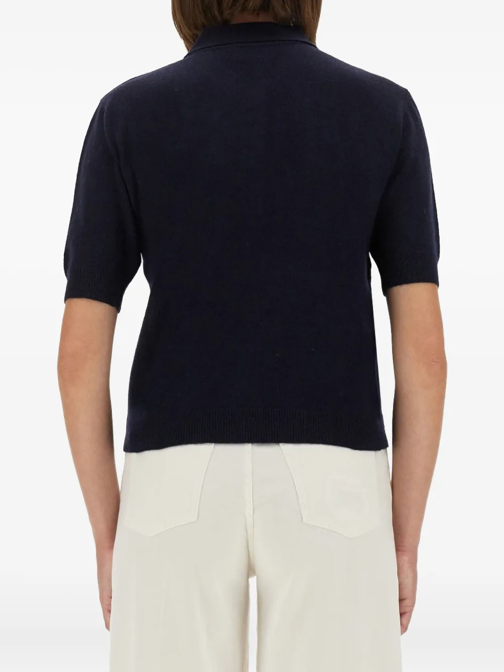 Moschino Polotop met geborduurd logo Blauw