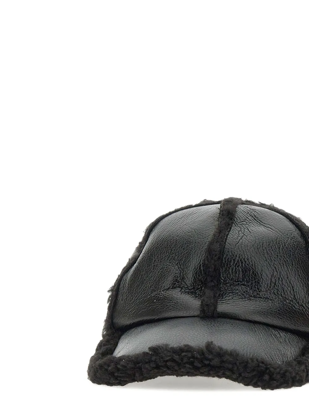 Iceberg teddy-effect baseball cap hat Zwart