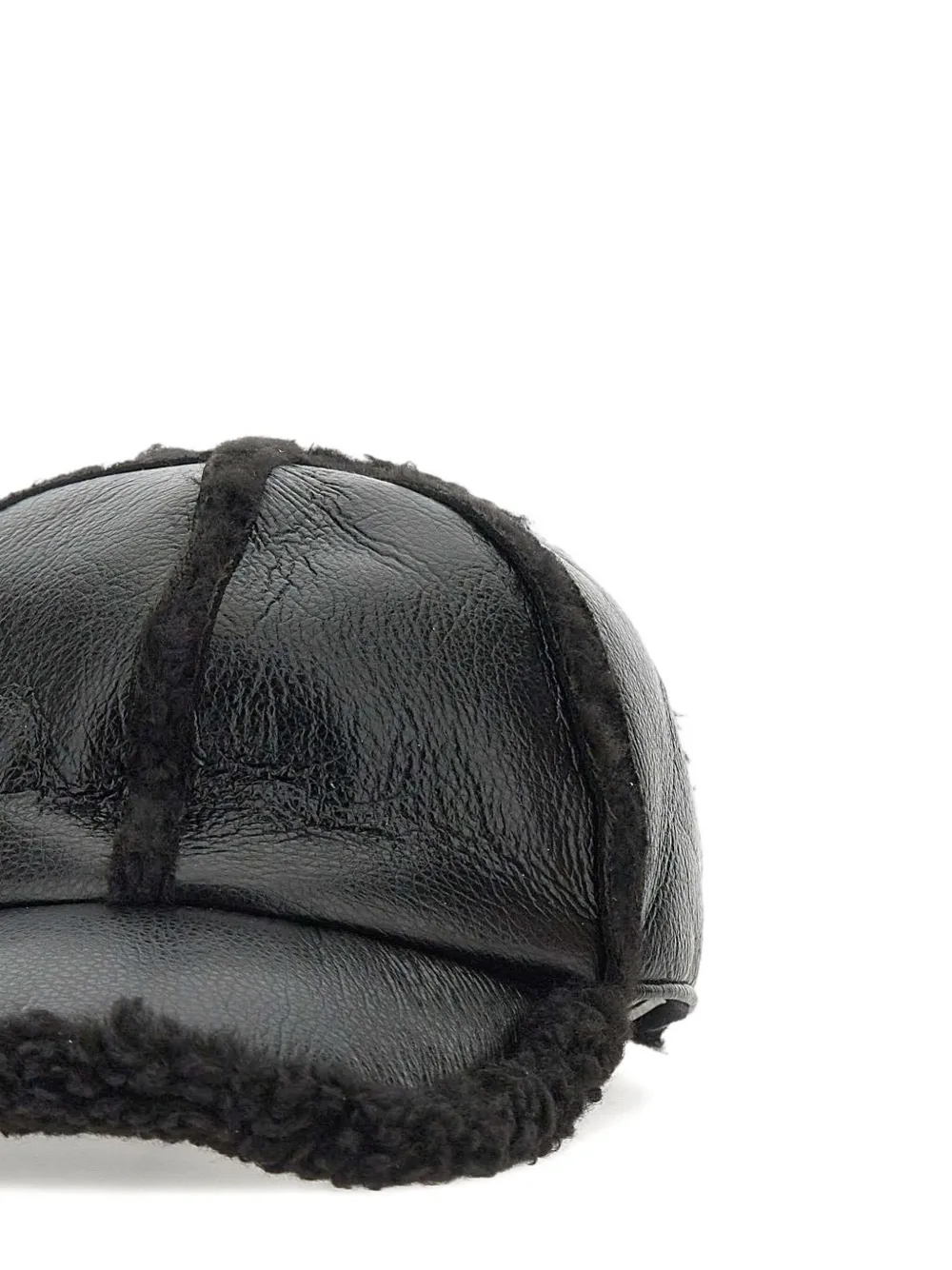 Iceberg teddy-effect baseball cap hat Zwart