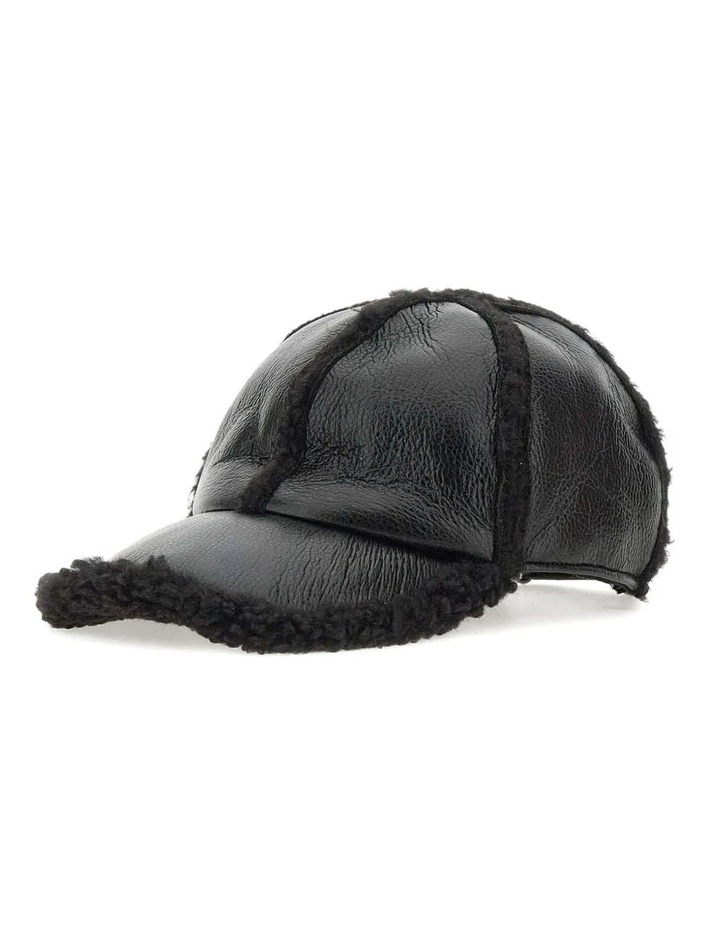 Iceberg teddy-effect baseball cap hat Zwart