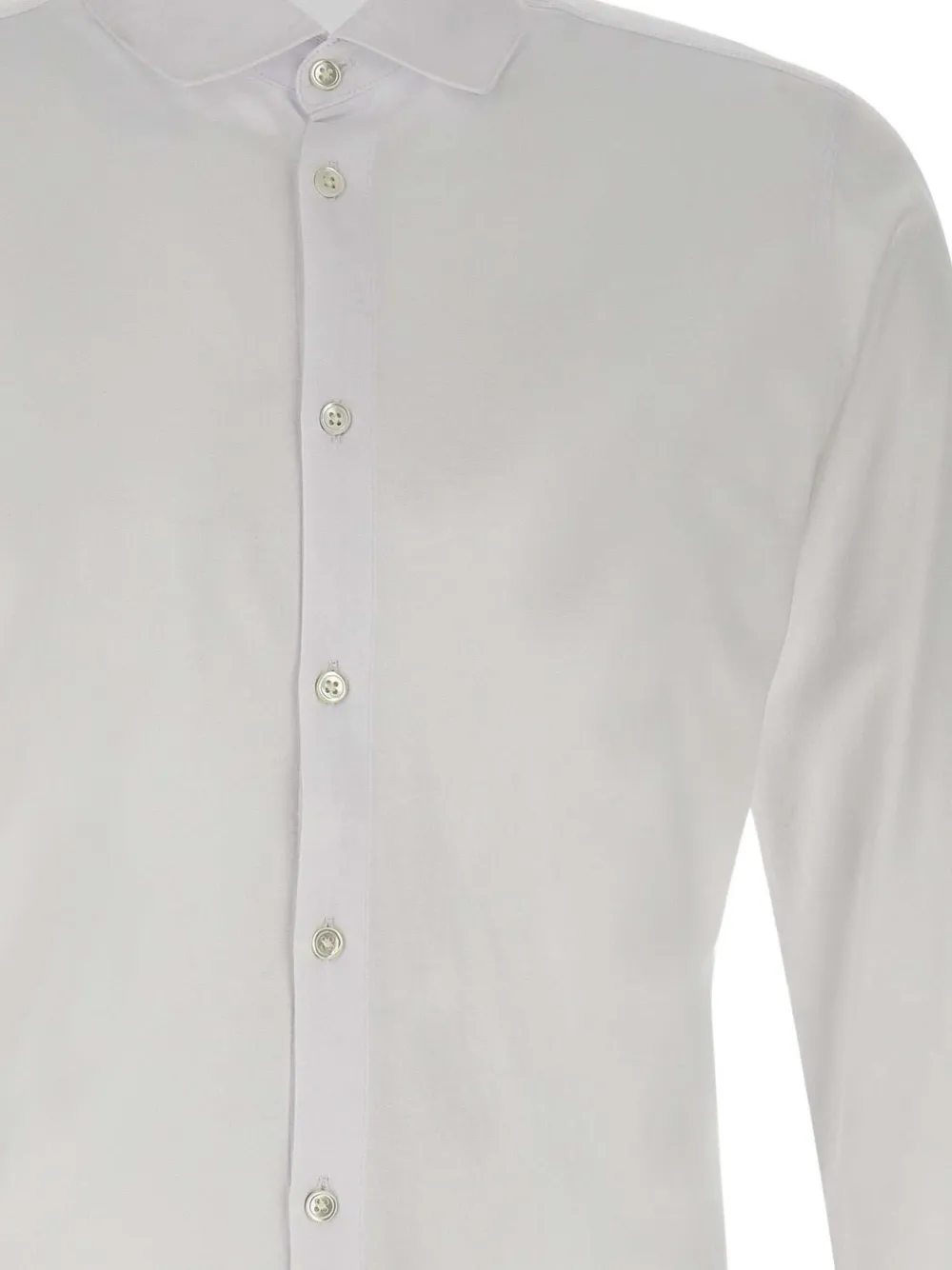Diktat Cutaway-collar Long-sleeve Shirt In White