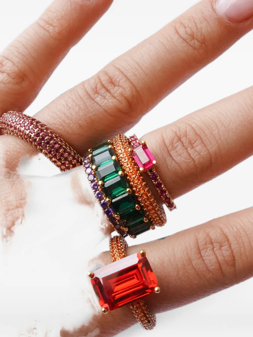 Izabel Display Anello con zircone - Oro
