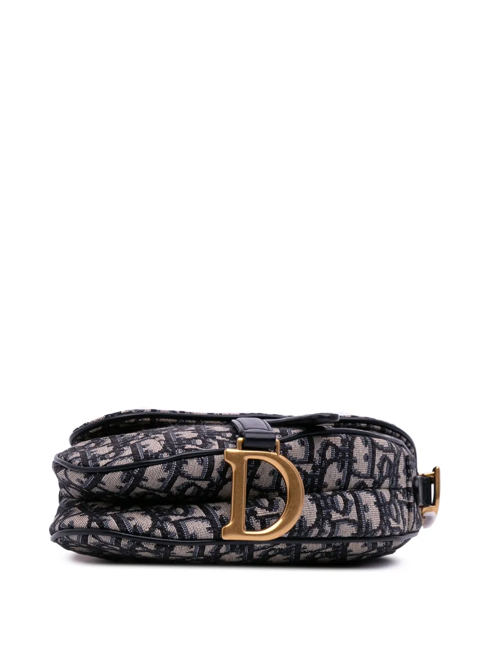 Pre-owned Dior 2020 Mini Oblique Canvas Saddle Bag Satchel