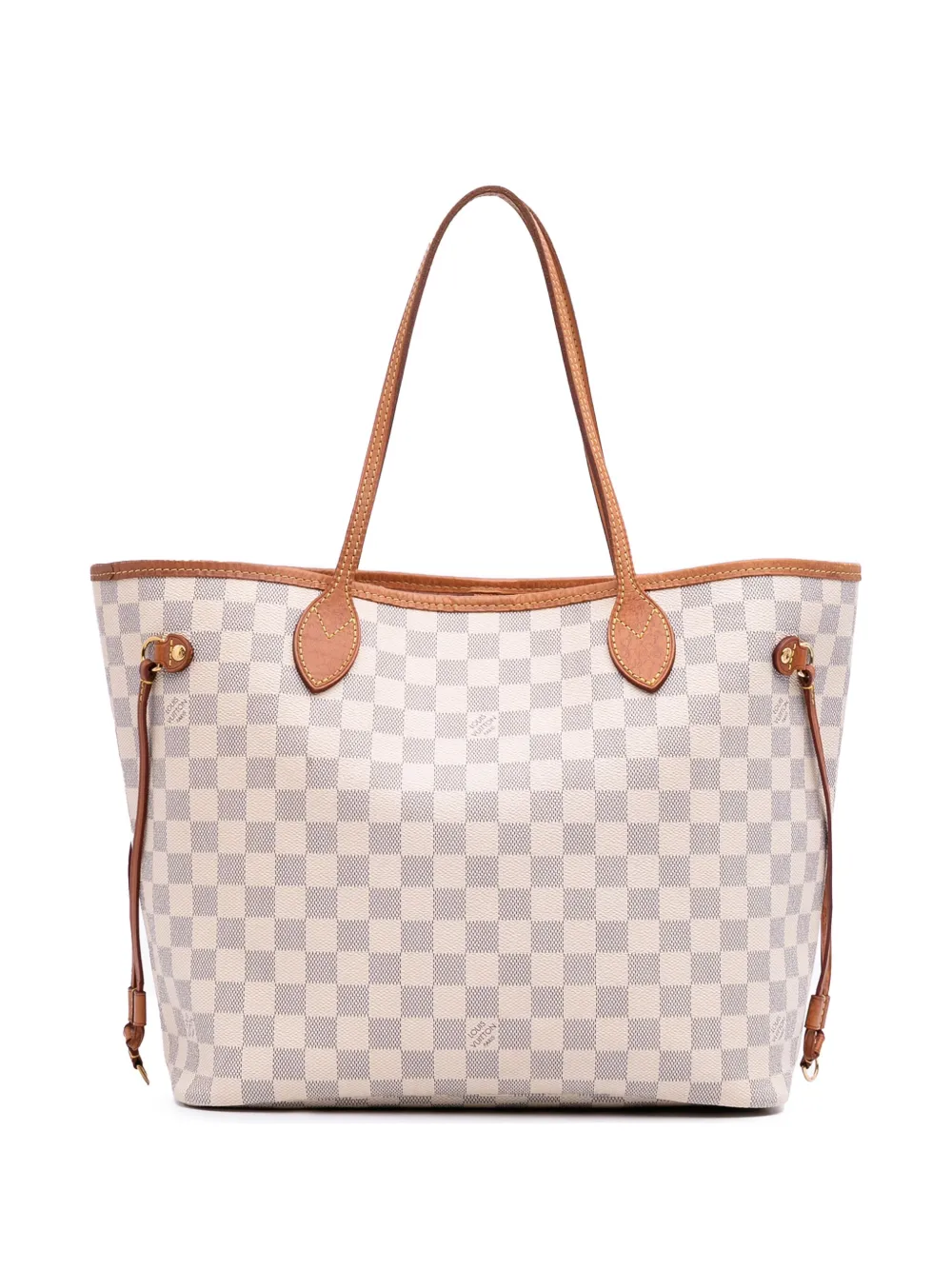 Louis Vuitton Pre-Owned 2018 Damier Azur Neverfull MM tote bag - ホワイト Louis Vuitton Pre-Owned 2018 Damier Azur Neverfull MM tote bag - ホワイト