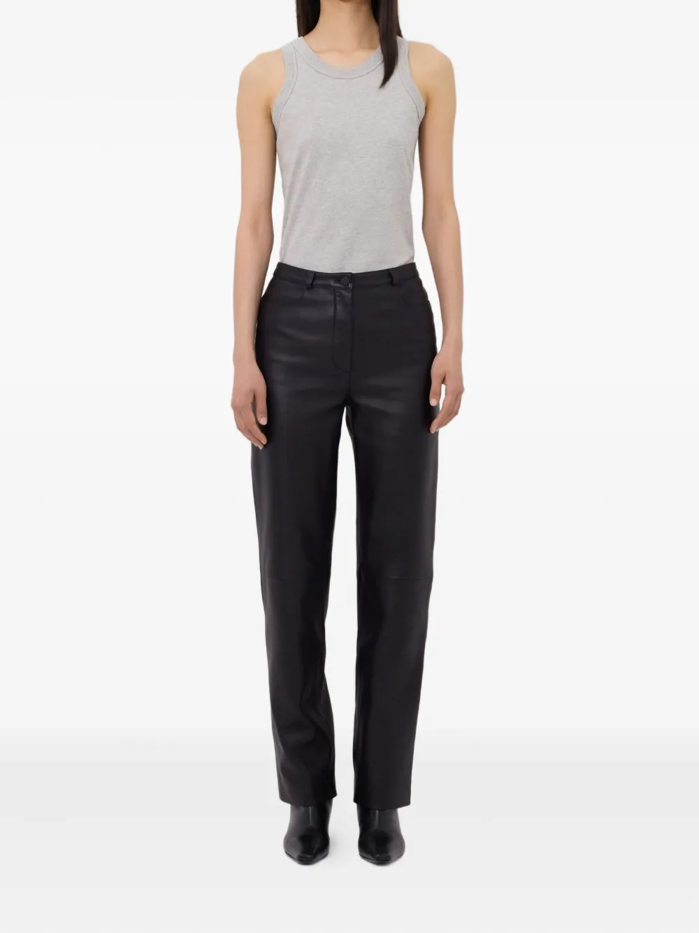 LouLou de Saison Cobe leather trousers Zwart