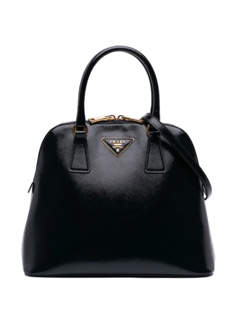 Prada Pre-Owned 2000-2025 Saffiano Vernice Dome satchel