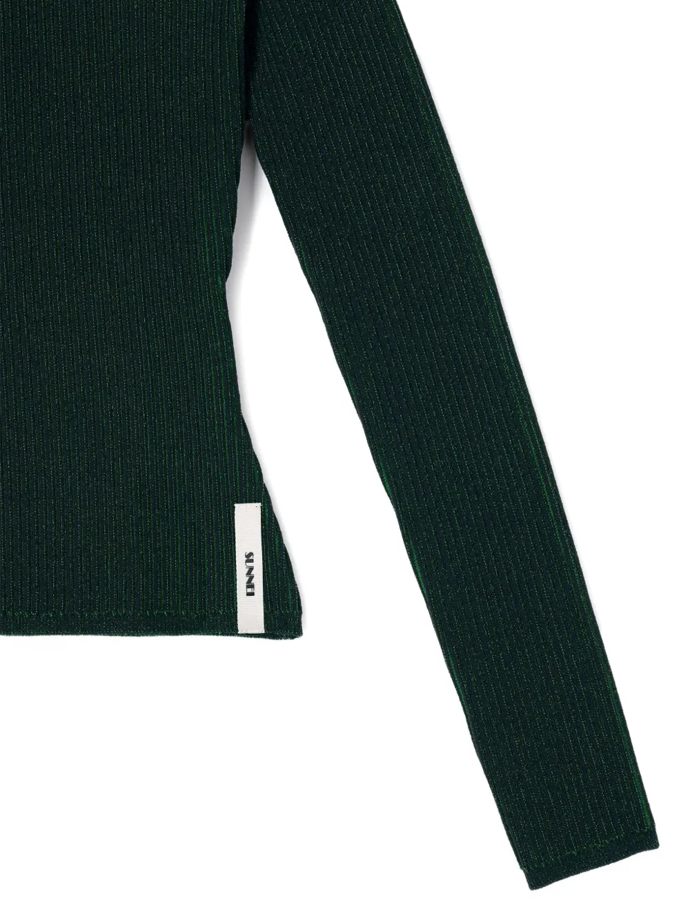 Sunnei Trui met ronde hals en ritsdetail Groen