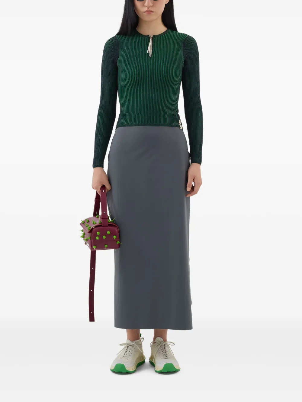 Sunnei suéter con cuello redondo y cierre | Suéteres | Image 2