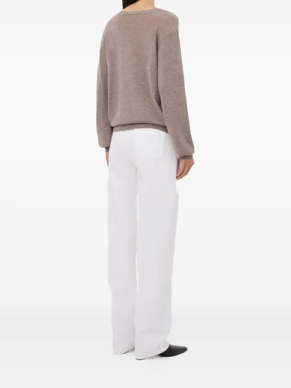 LouLou de Saison Julio V-neck cashmere sweater Bruin