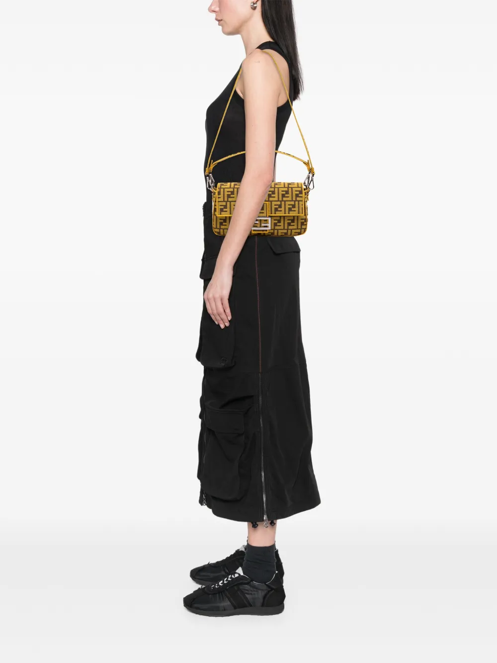 Fendi Pre-Owned 2010-2025 FRGMT x Zucca Embroidered Canvas Baguette satchel | Pre-Owned | Image 2