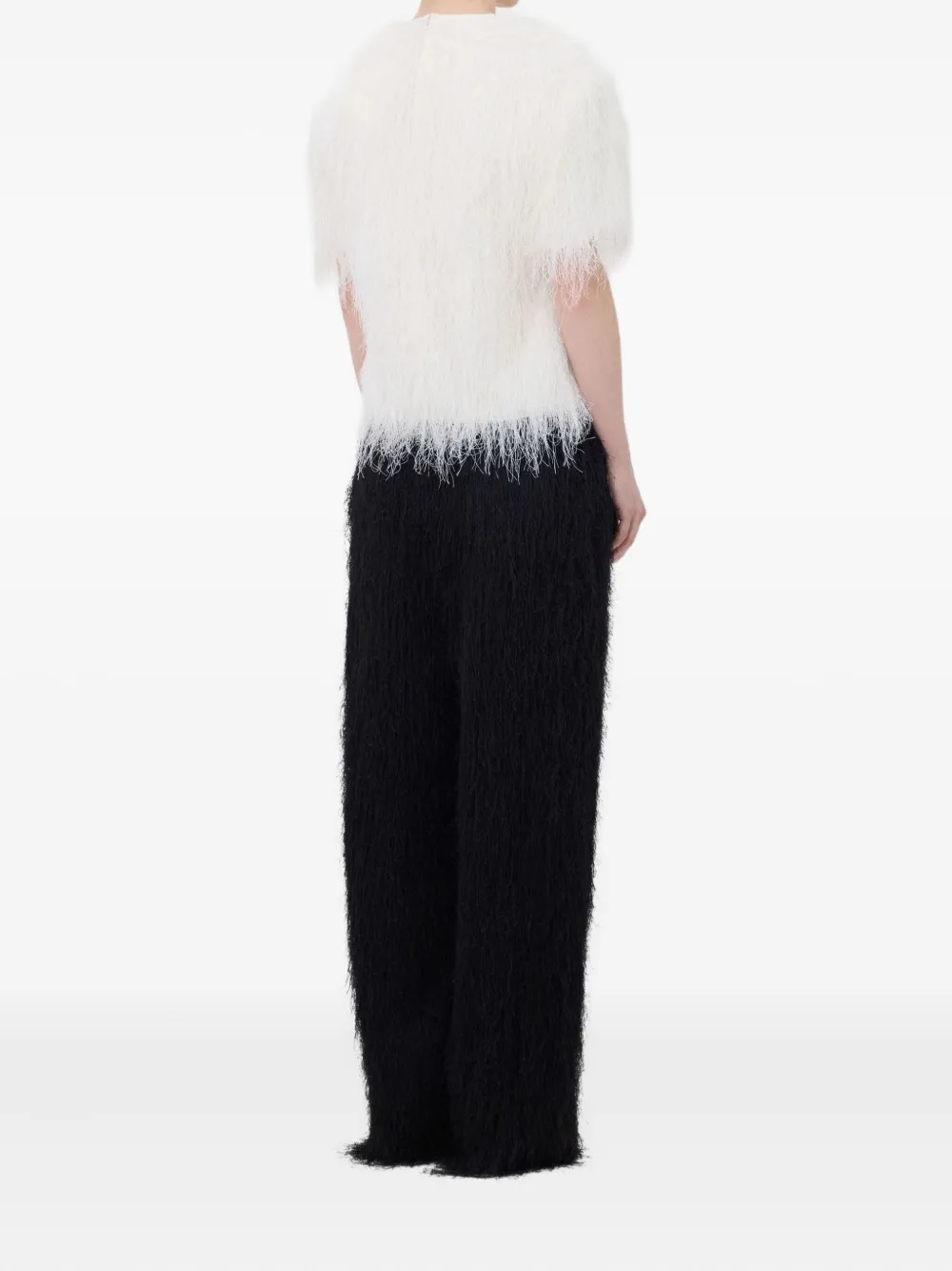 LouLou de Saison Reed broek met franje Zwart