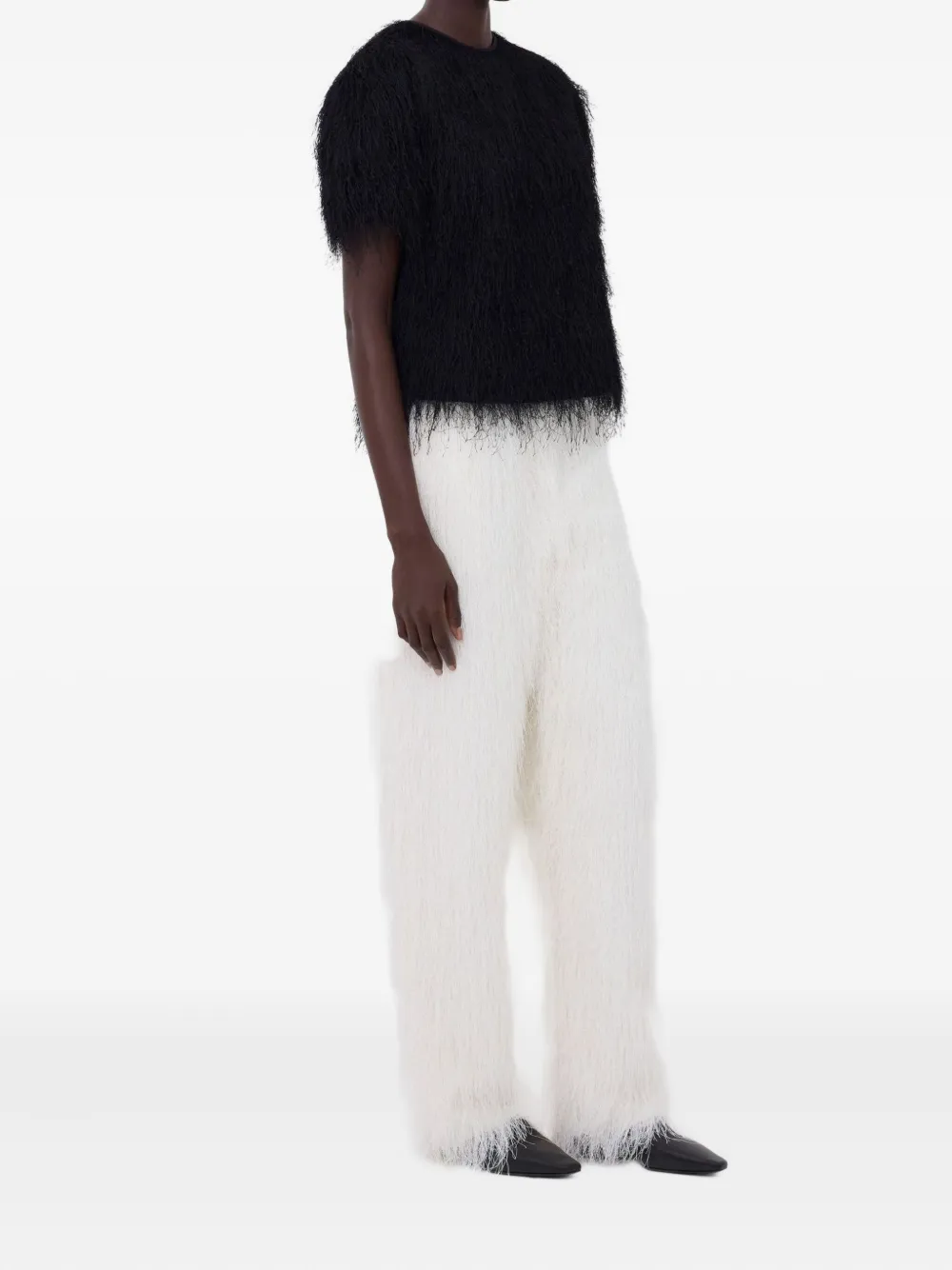 LouLou de Saison Reed broek met franje Wit