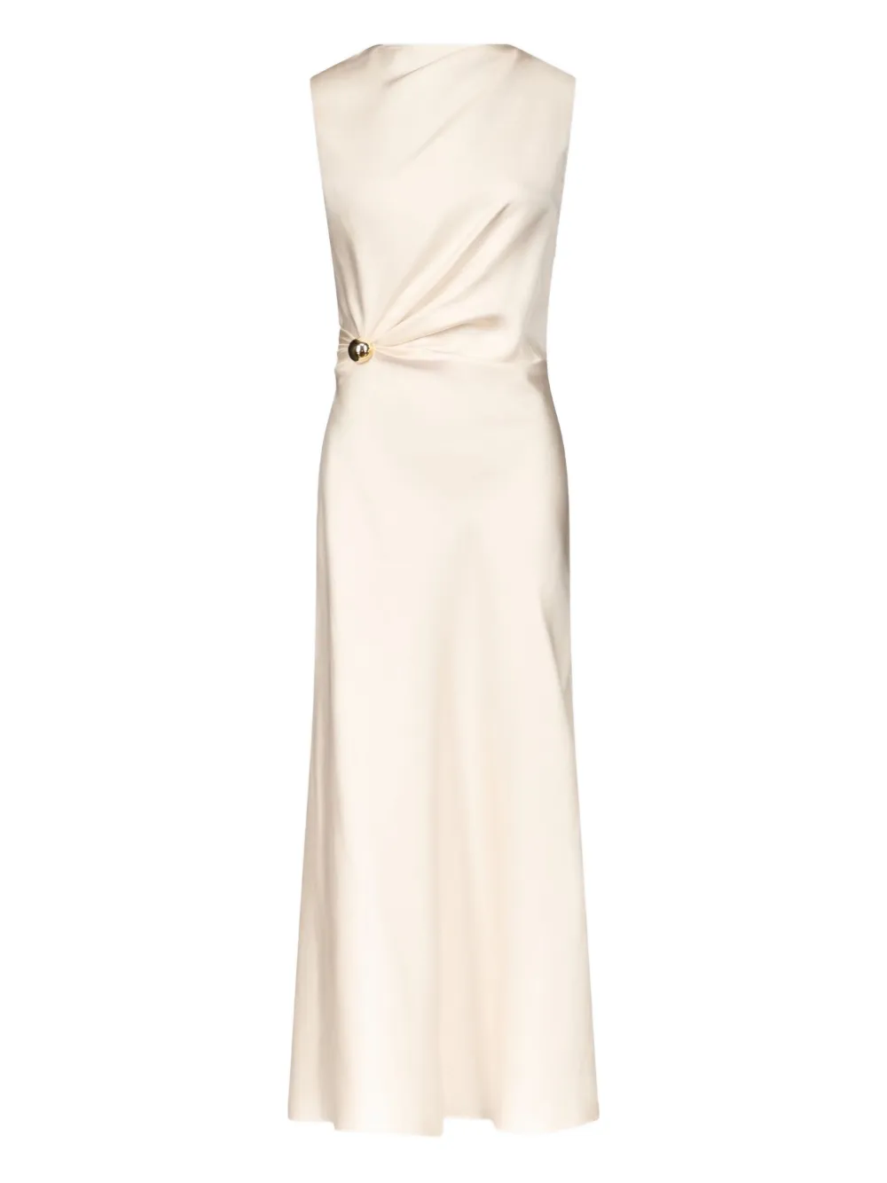 LouLou de Saison Roan gathered-waist sleeveless midi dress | White | Image 1